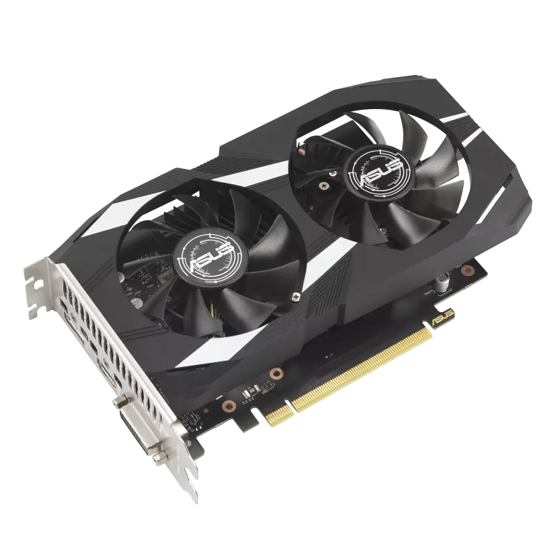 نمای کناری کارت گرافیک ایسوس Dual GeForce RTX 3050 6GB
